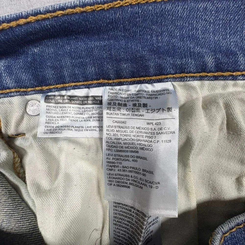 Levis 511 Slim Fit Jeans Mens‎ Blue Medium Wash Stretch Denim 36x32